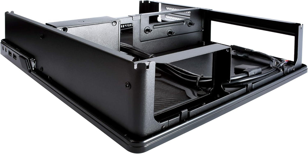 Black Mini-ITX Slim Profile Computer Case with PCIE 3.0 Riser Card W271