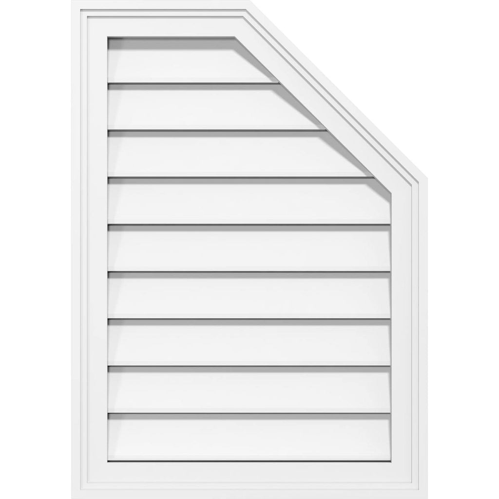 Half Octagon Top Right Surface Mount PVC Gable Vent N4839