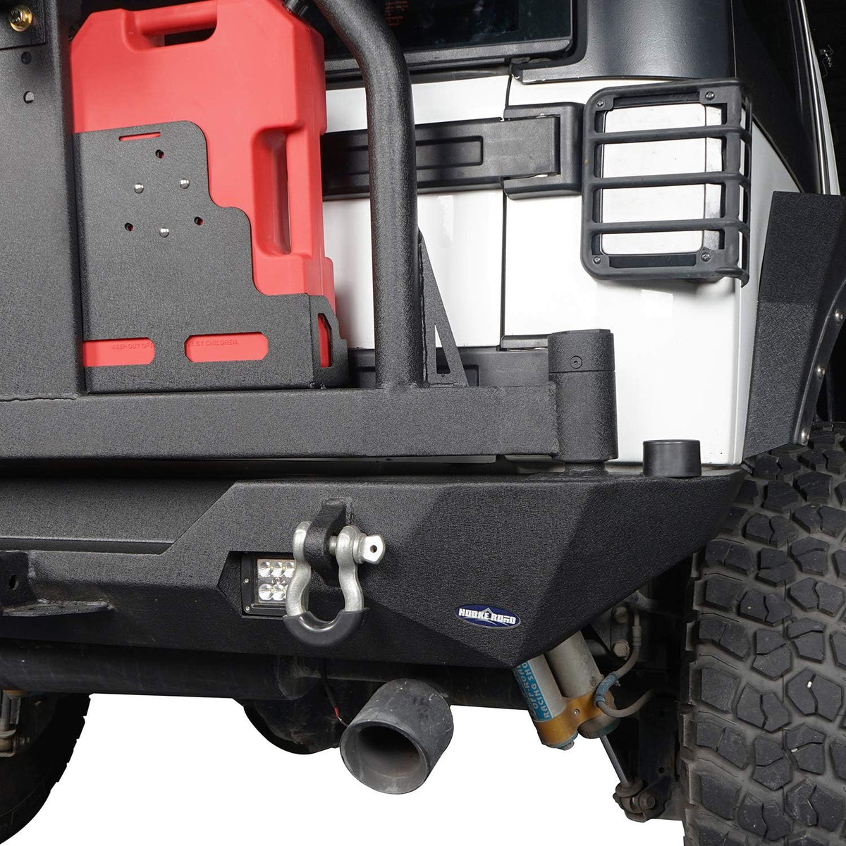 Steel Rear Bumper with Spare Tire Carrier & Hitch Receiver D612