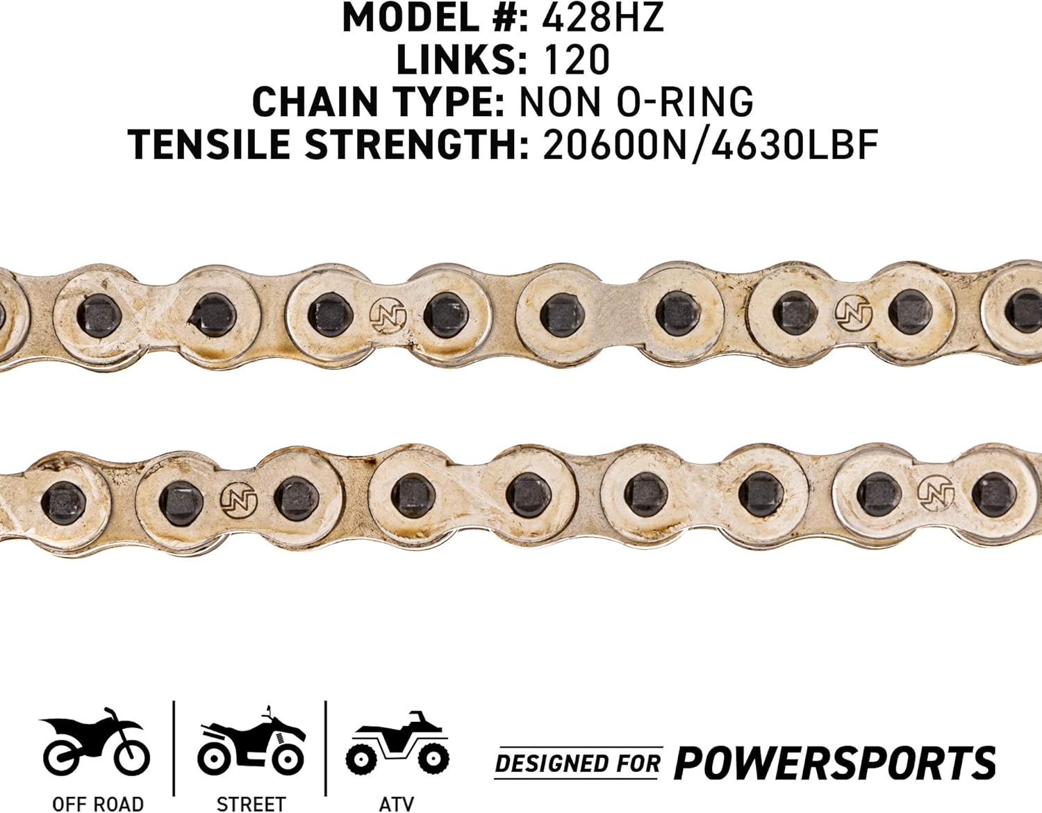 Drive Sprocket Chain Combo Front 14 Rear 45 Tooth 428HZ Standard 120 Links Pack of 2 X6562