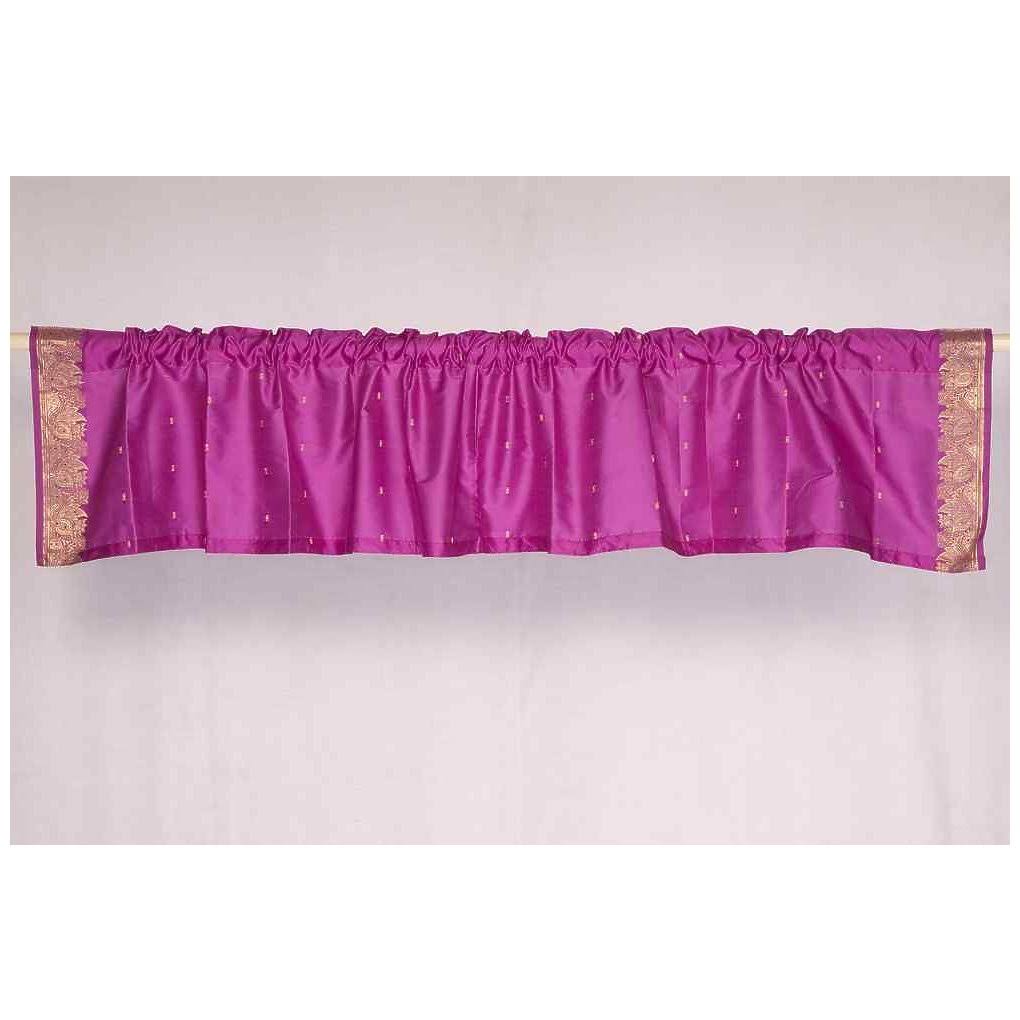 Violet Red Rod Pocket Sari Valance Pair G659
