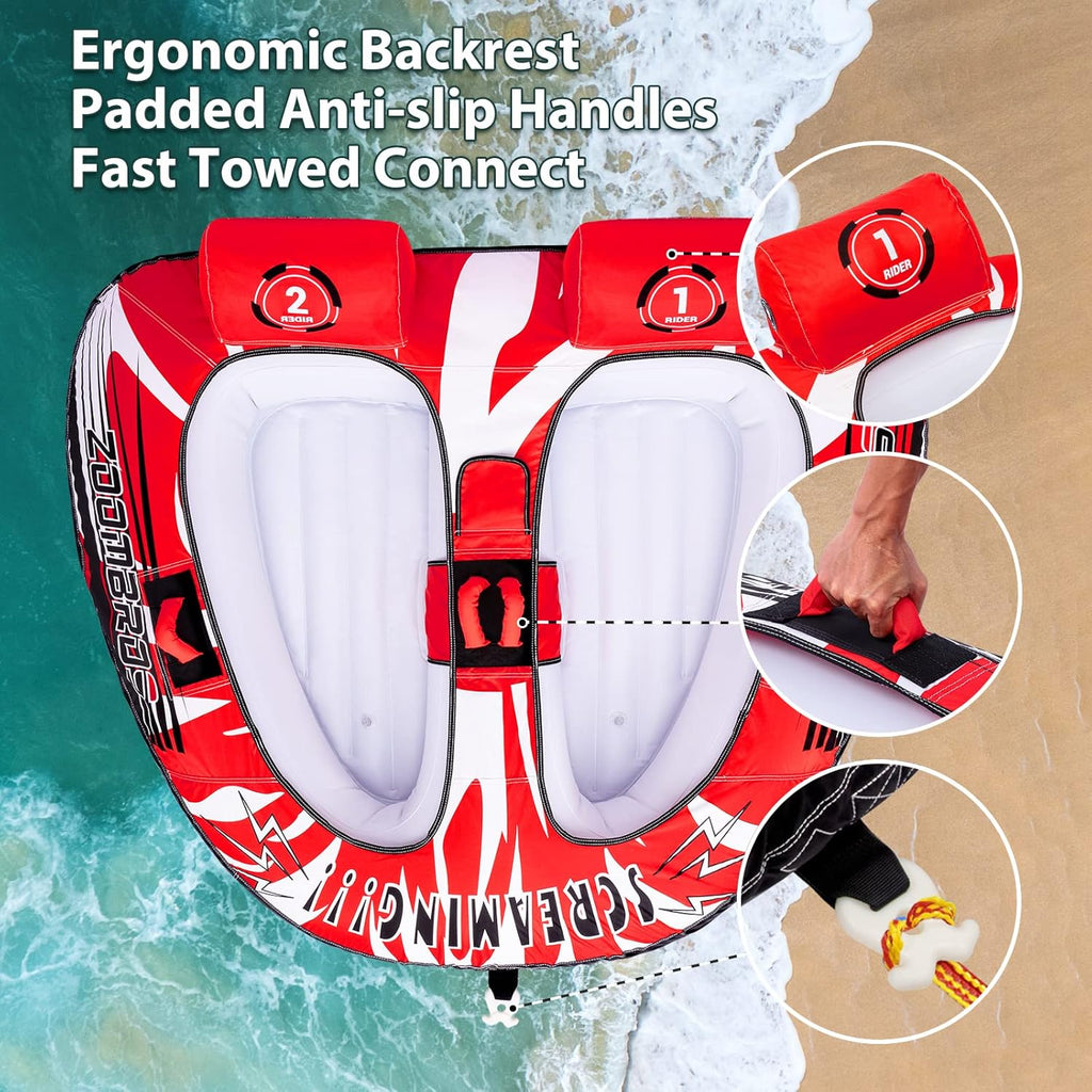 2 Person Towable Inflatable Boat Tube F84708