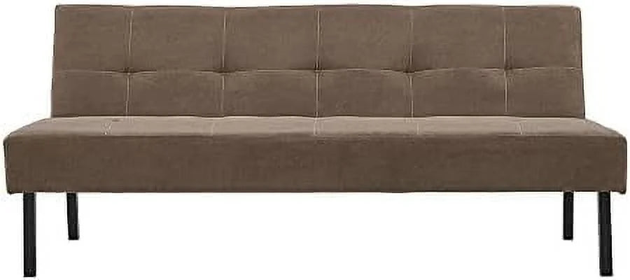 3 Seater Sofa Bed Click Clack Armless Fabric Couch Recliner (Grey) U685
