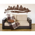 Dark Red 99in x 34in Cityscape Wall Decal L8110