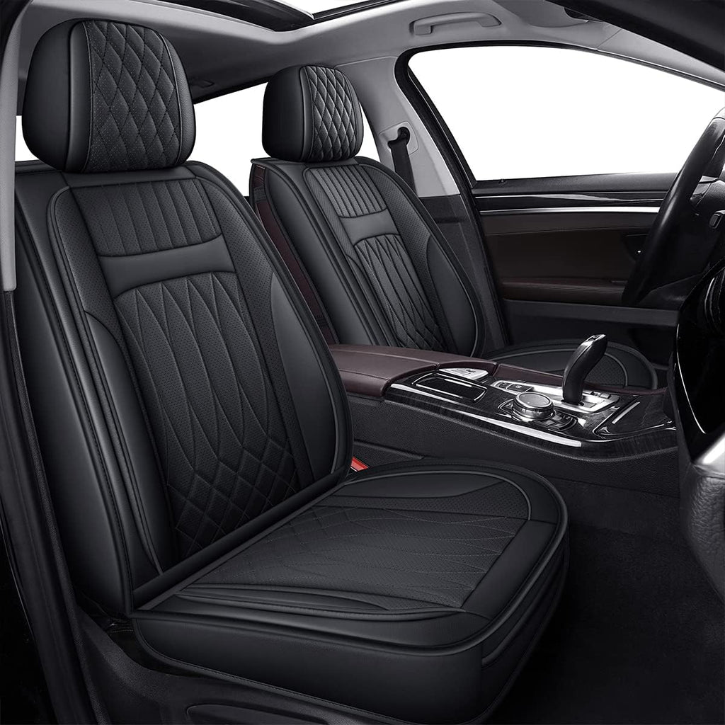 Black Leatherette Universal Full Set Seat Covers C123630