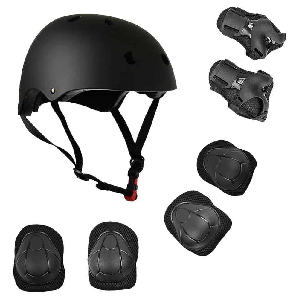Kids Safety Helmet and Knee and Elbow Pad Set D6280
