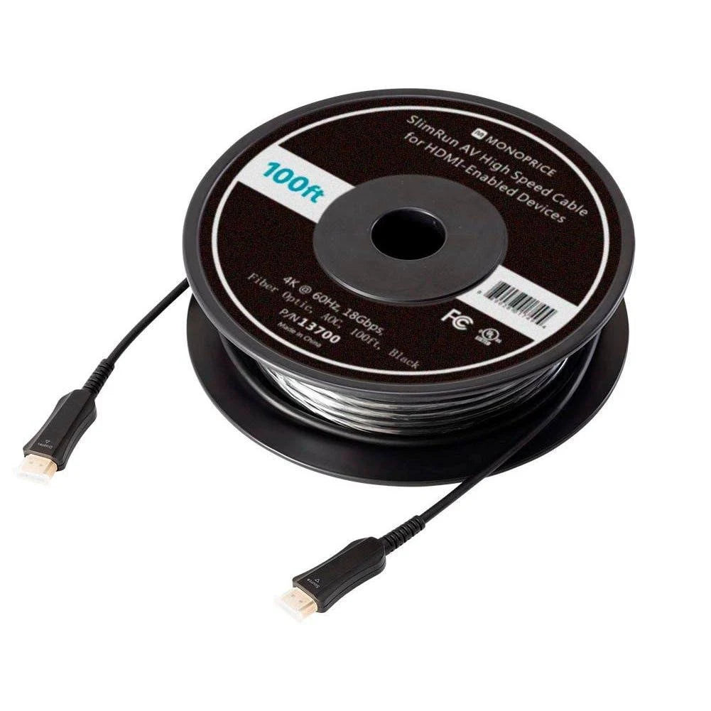 SlimRun AV Cable for HDMI Enabled Devices, 330ft Black D1507