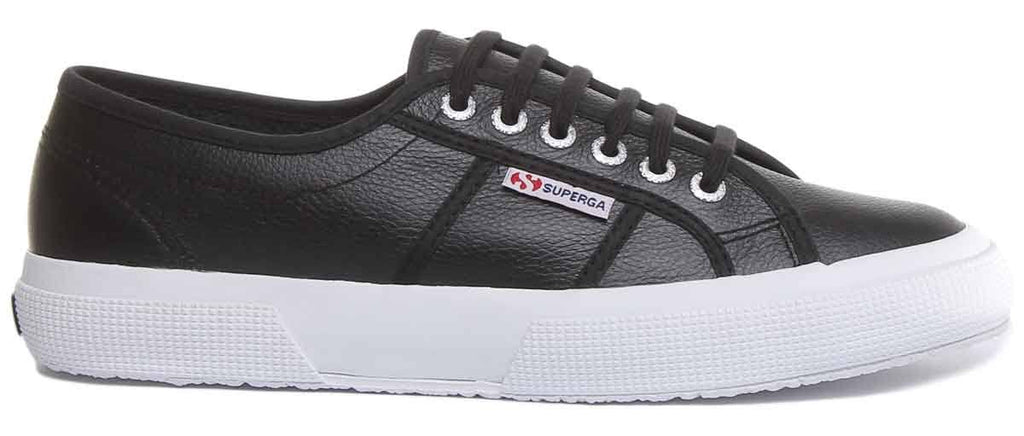 Black Leather Casual Trainers Z741518