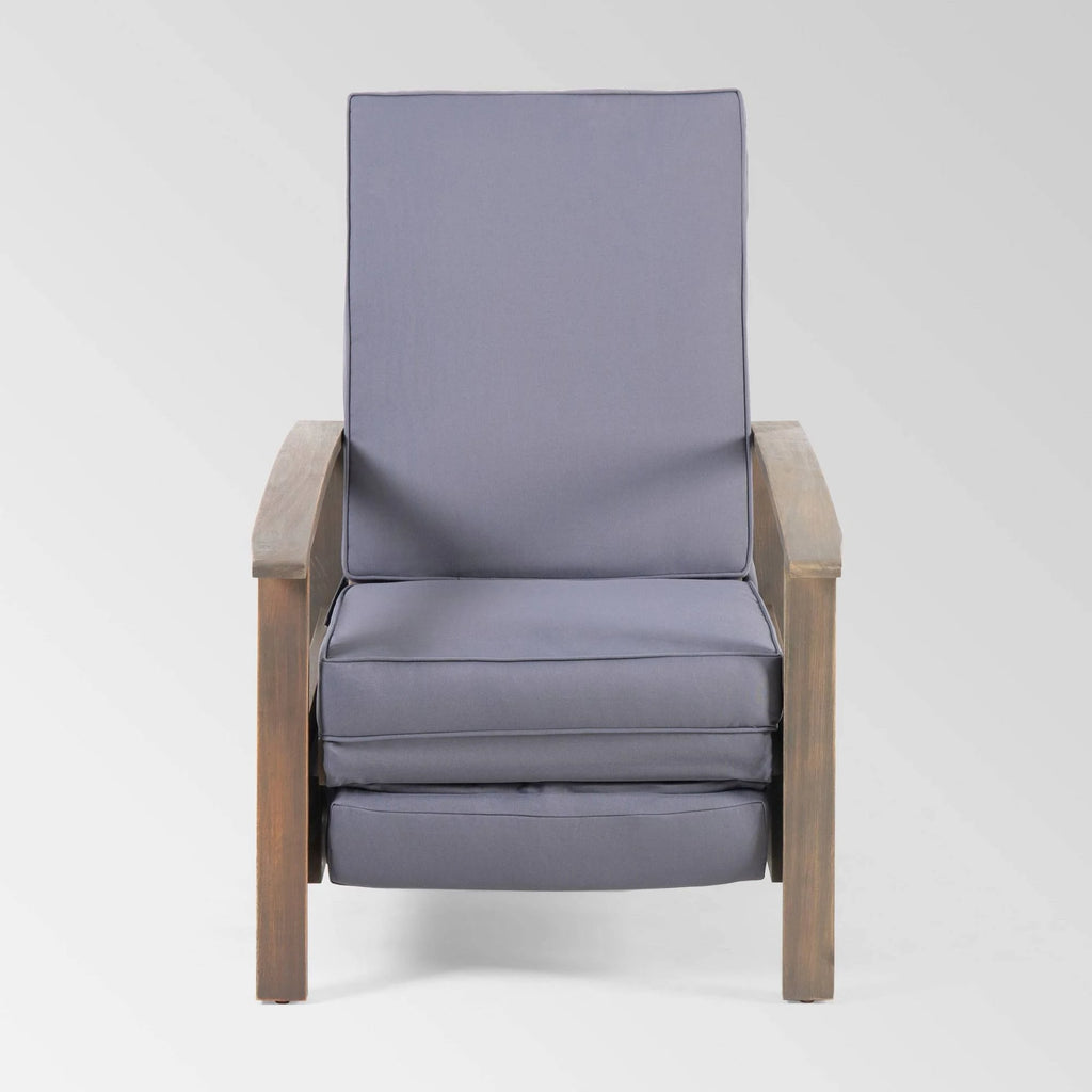 Sandblast Gray Acacia Wood Push Back Recliner F413
