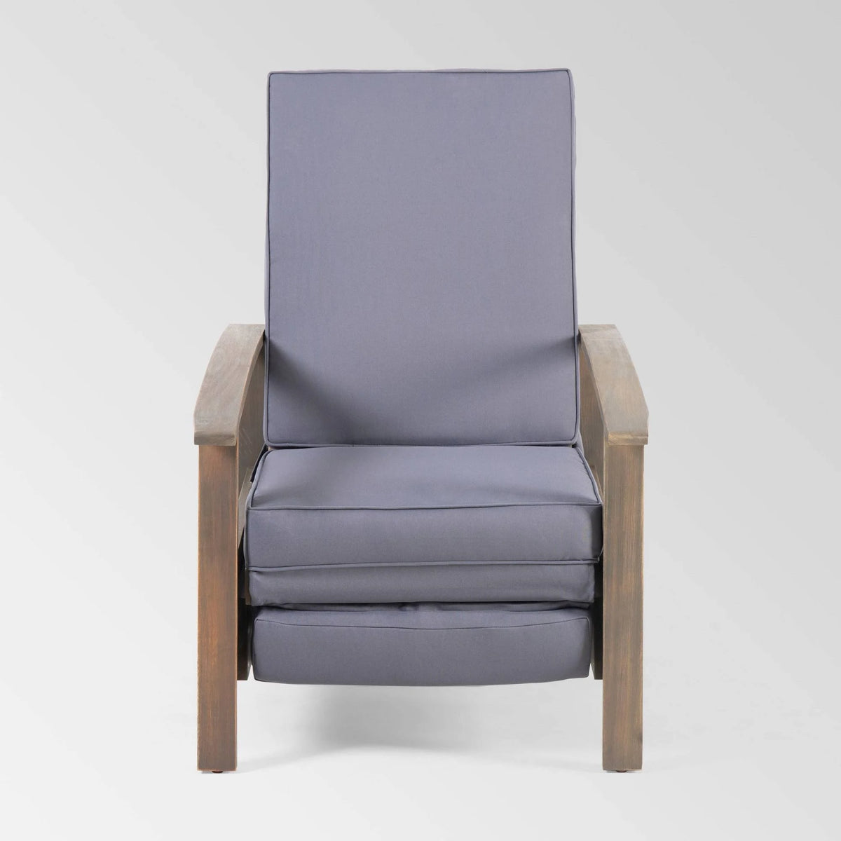 Sandblast Gray Acacia Wood Push Back Recliner F413