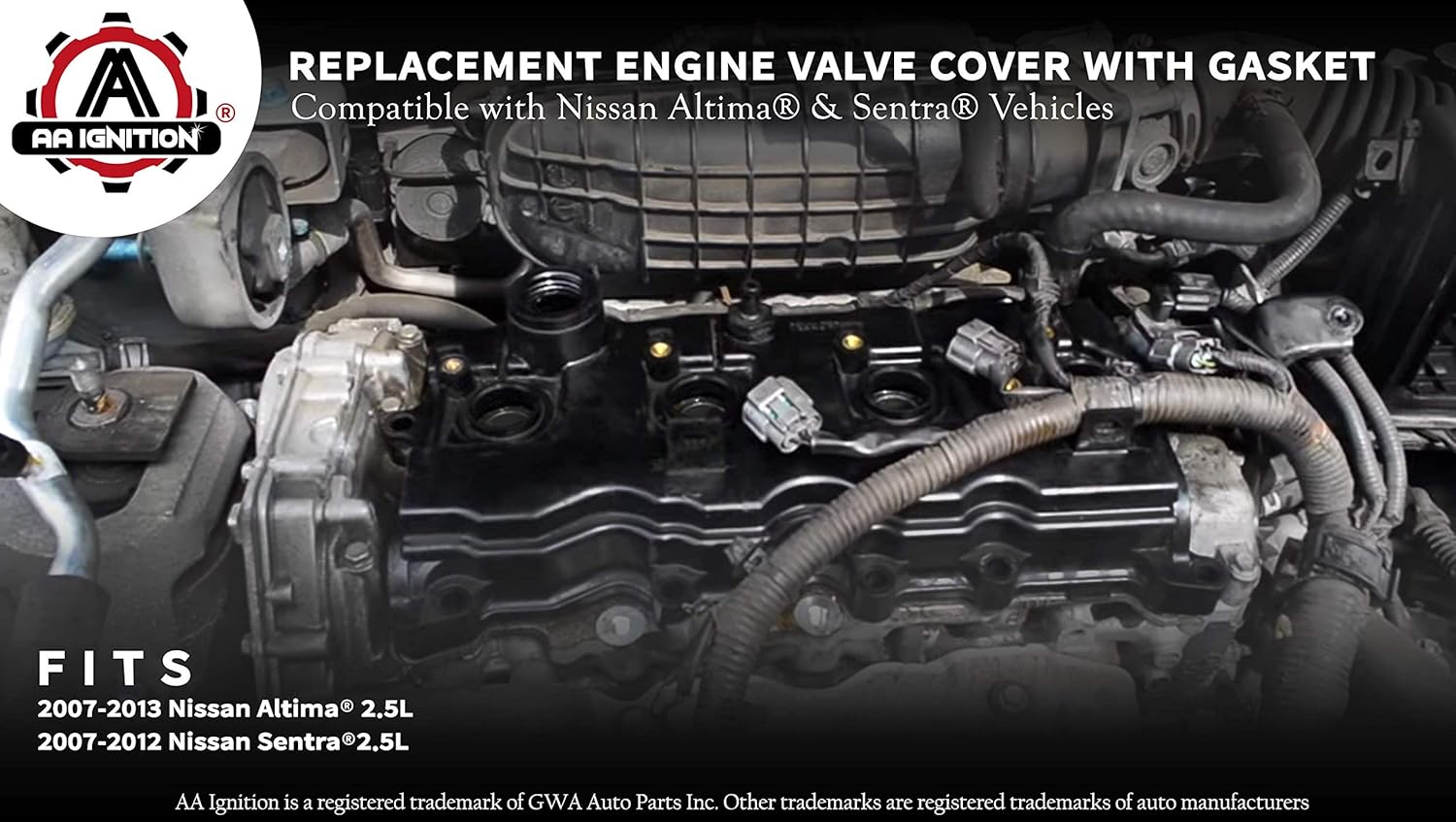 Replacement Engine Valve Cover with Gasket Pack of 2 U52961