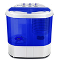 10LBs Electric Mini Washer & Dryer Portable Compact Laundry Combo, White & Blue Z421