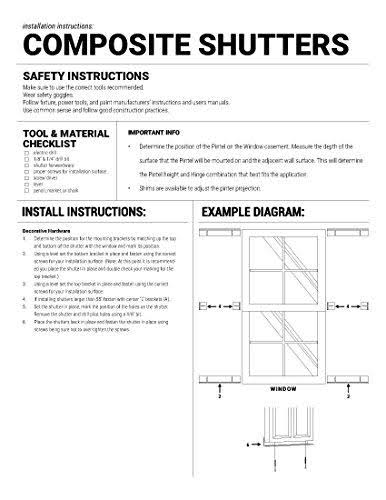 White Composite Board-n-Batten Shutters, Per Pair K477651