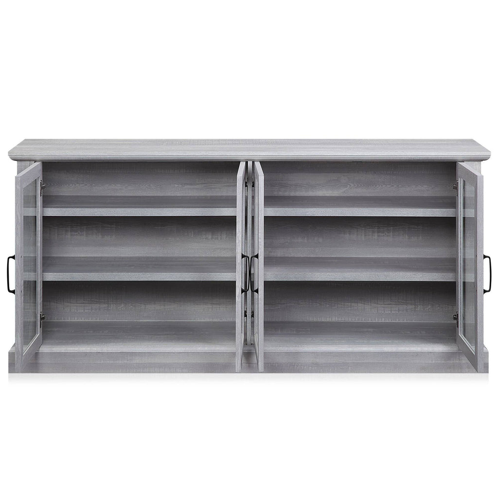 Rustic Grey 4 Door Wood Sideboard Cabinet W565