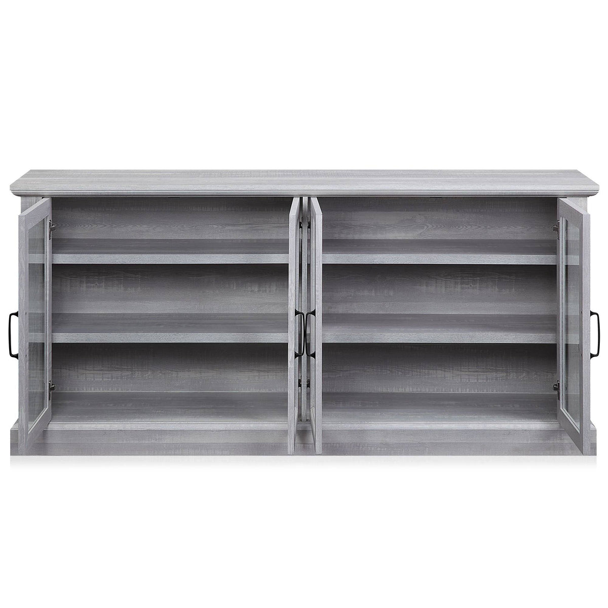 Rustic Grey 4 Door Wood Sideboard Cabinet W565