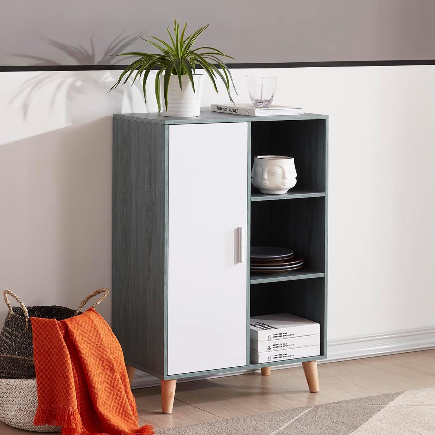 Brown Accent Cabinet Pack of 2 N997