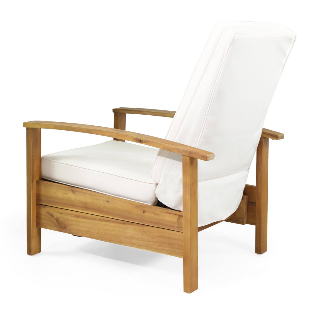 Sandblast Gray Acacia Wood Push Back Recliner F413