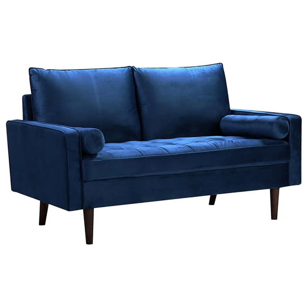 Blue Velvet 2 Piece Loveseat Set Q1398