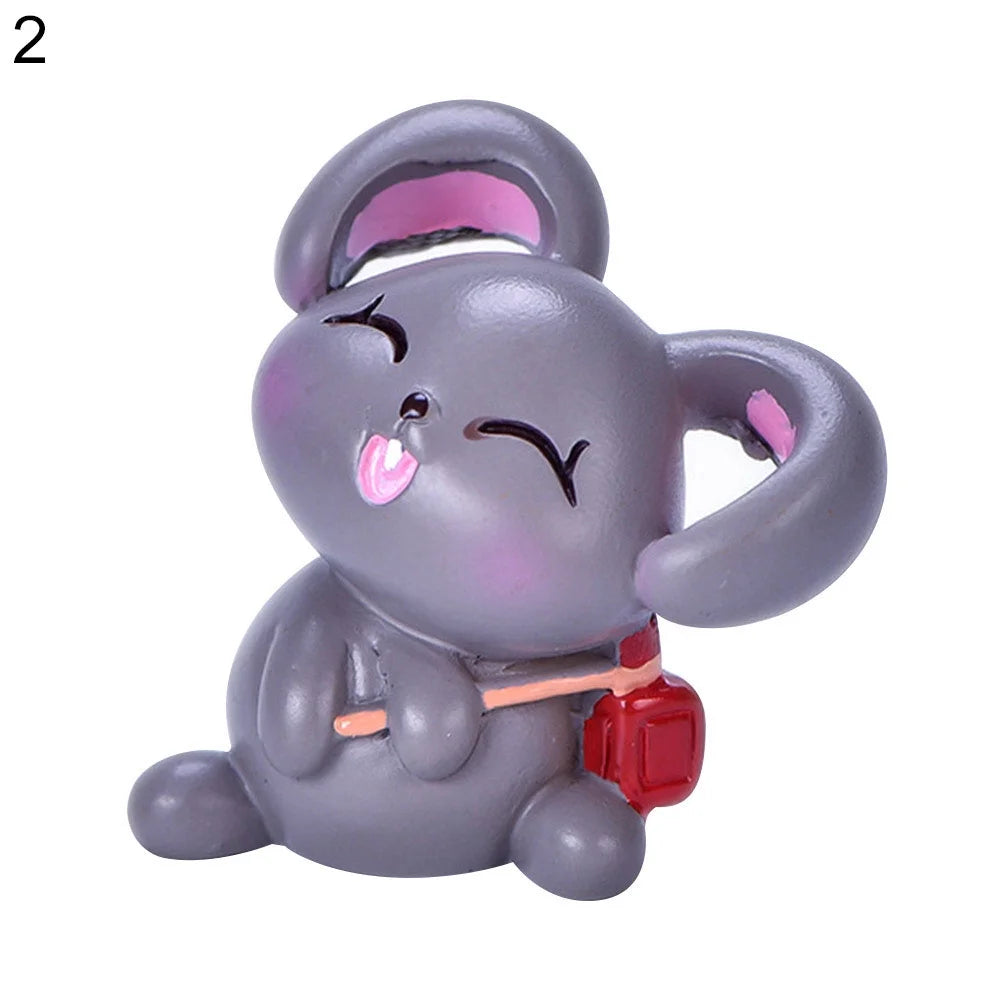 Resin Dollhouse Miniature Moon Cake Rabbit Ornaments P163