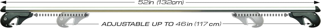 2-Piece 52 Aluminum Roof Top Cross Bar Set with Keyed Locking Mechanism E20059