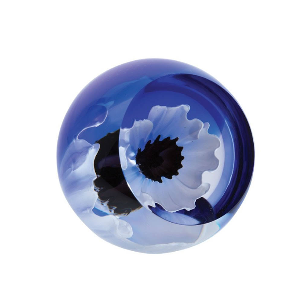 Peach Poppy Paperweight B271