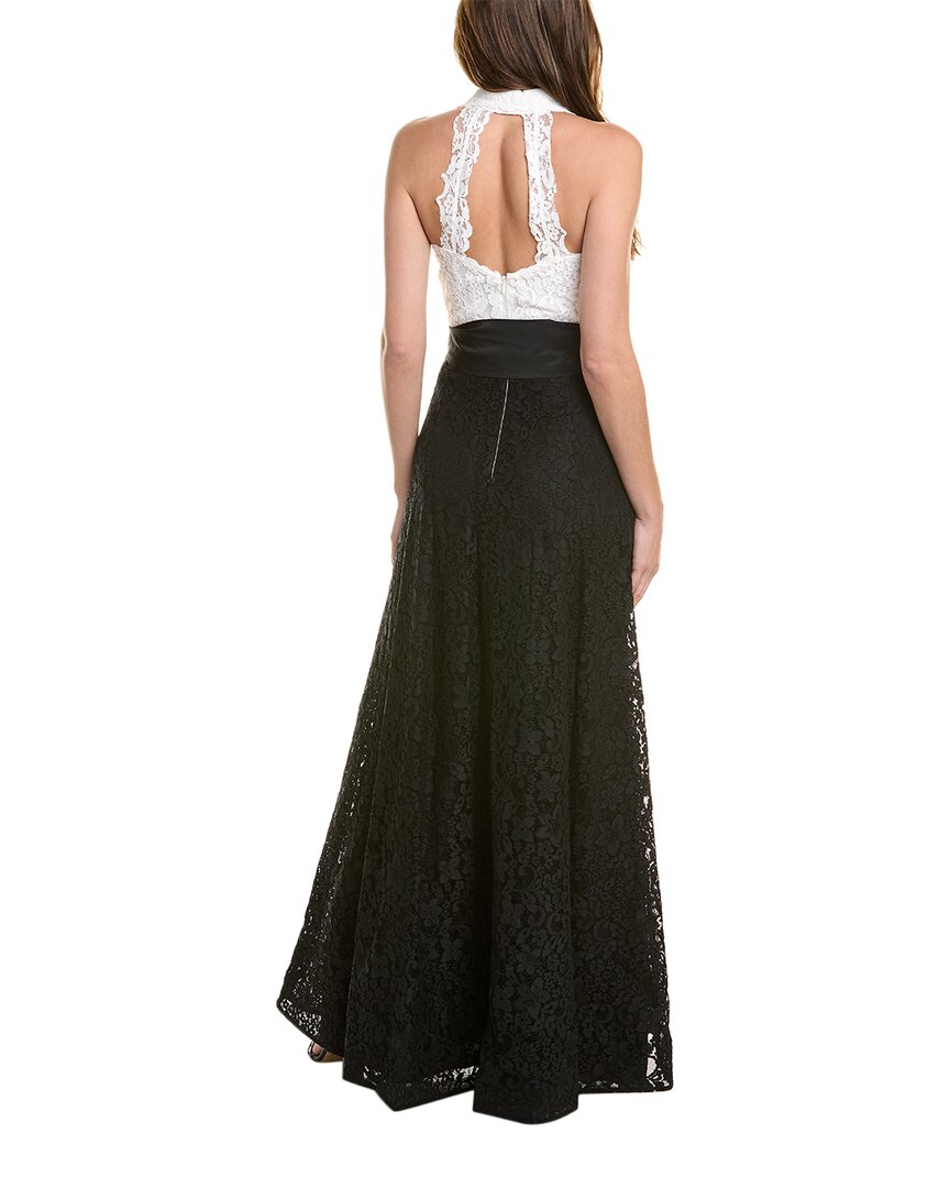 White Halter Lace Gown Q146949