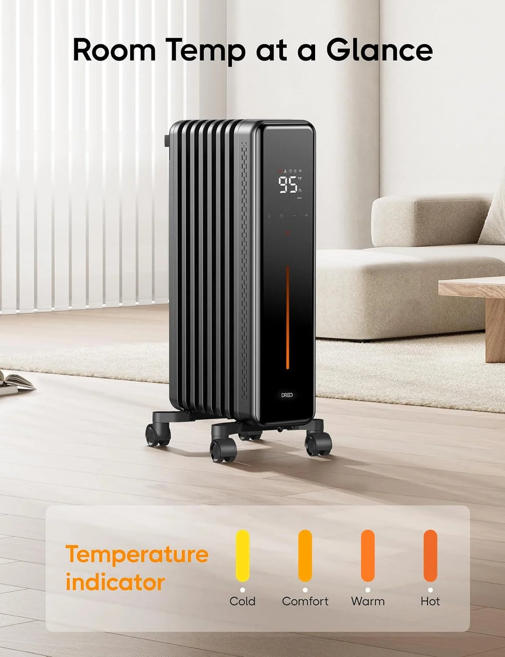 1500W Oil Filled Radiator with Remote Control L39641