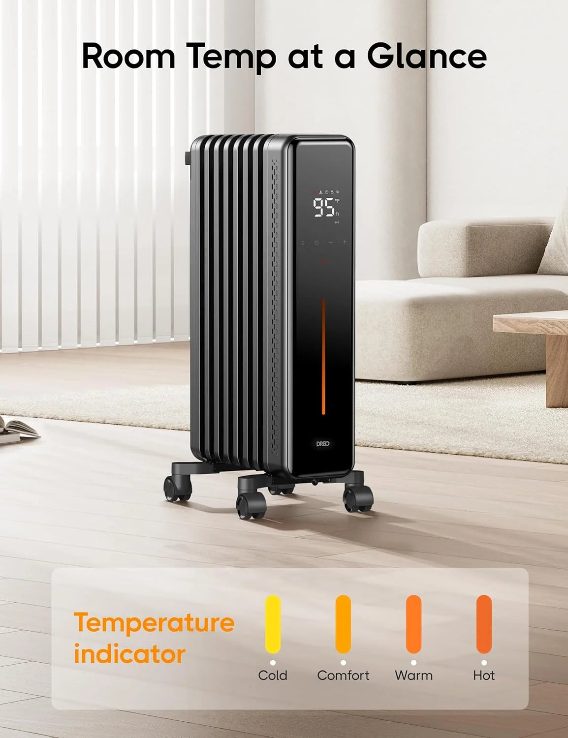 1500W Oil Filled Radiator with Remote Control L39641