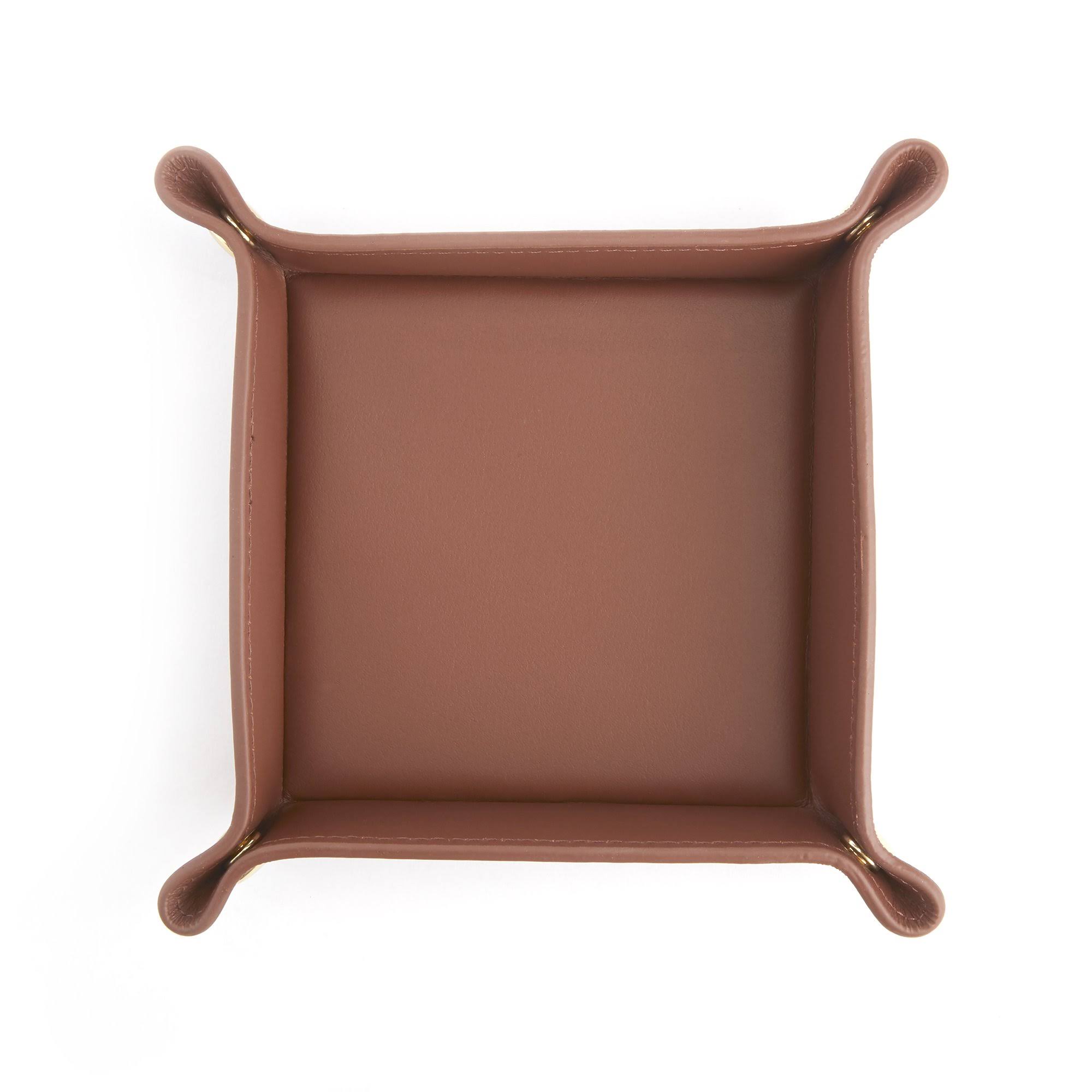 Orange Leather Valet Tray Z8064