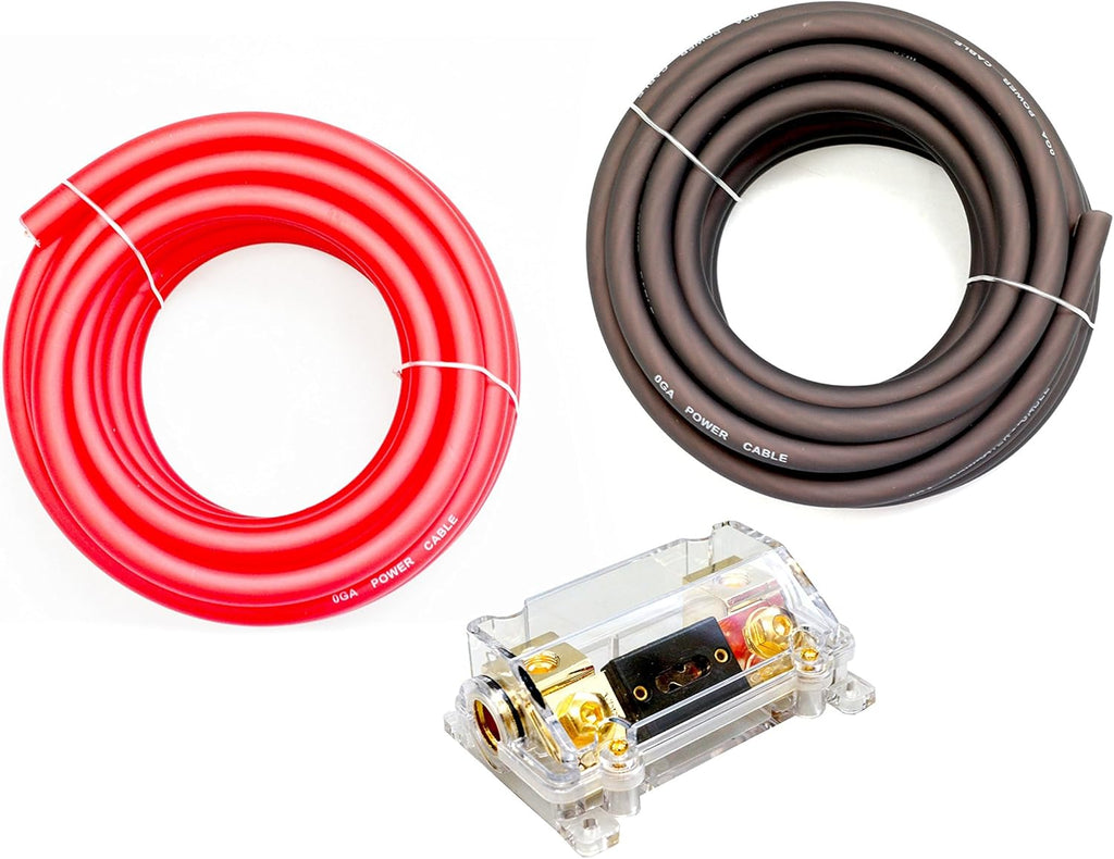 0 Gauge Red/Black Amplifier Power/Ground Wire Set 50 Feet R3968