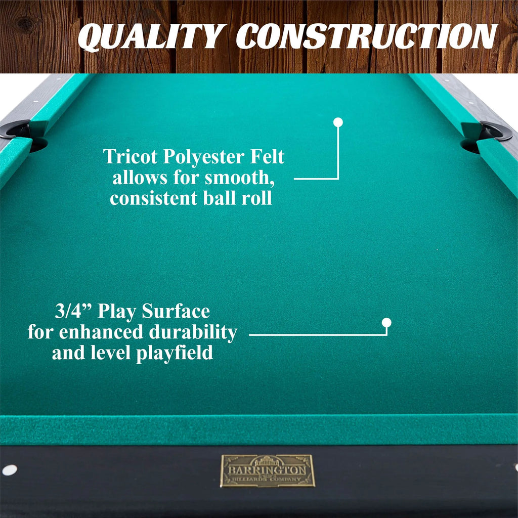 84" Arcade Pool Table with Dartboard Set, Green H196
