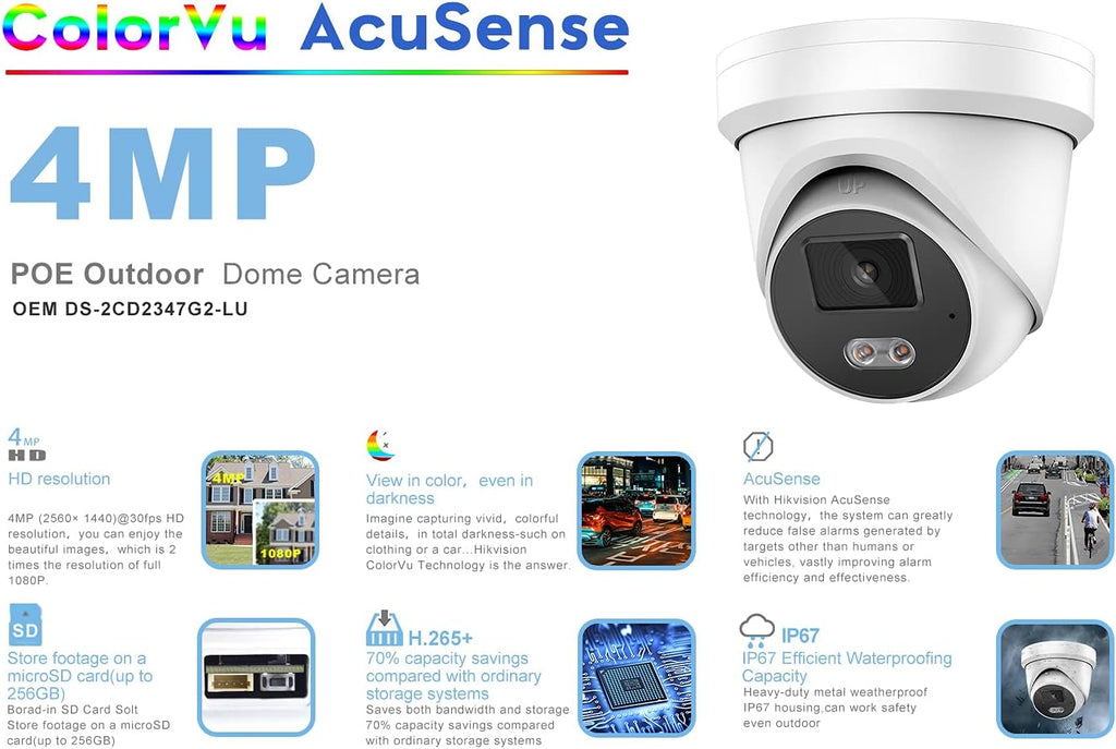 4K POE IP Camera with Built-in Microphone C264