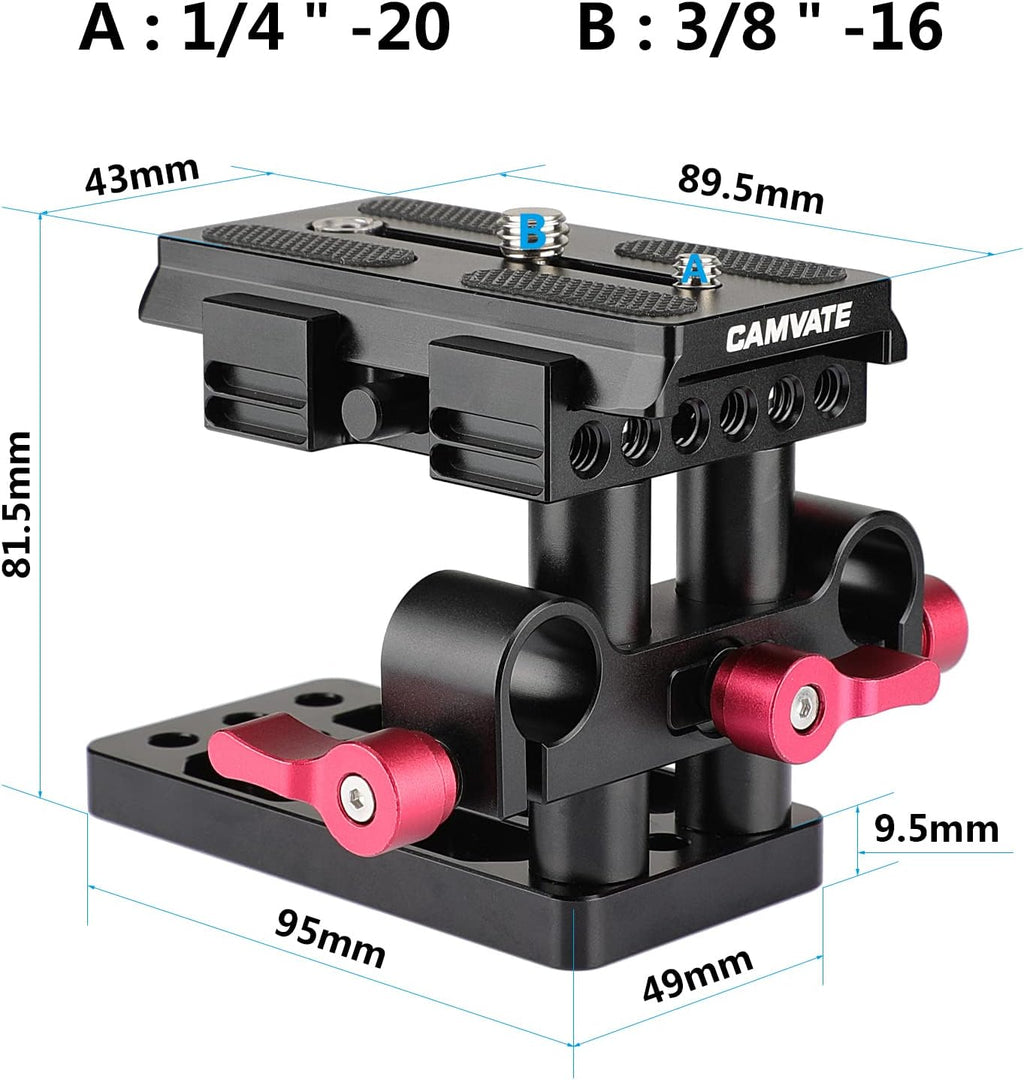 Red Quick Release Mount Base Plate Pack of 2 C10179