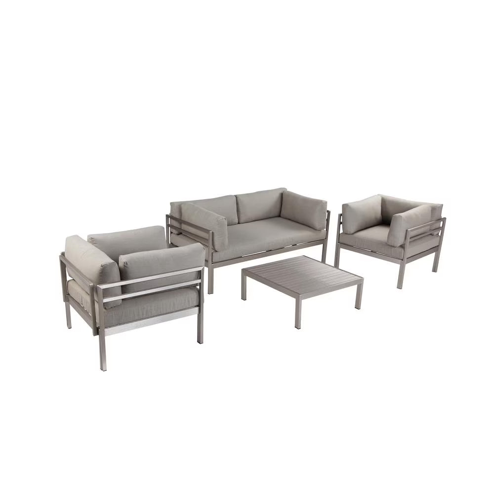 Grey 4 Piece Sofa Set F559