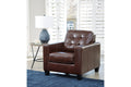Walnut Leather Accent Chair P308