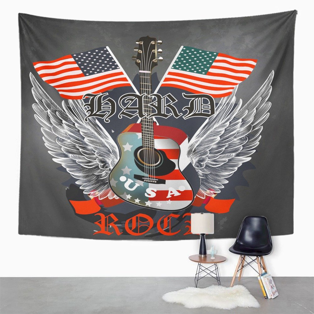 Hard Rock Flayer Wall Art Hanging Tapestry 51x60 inch K473