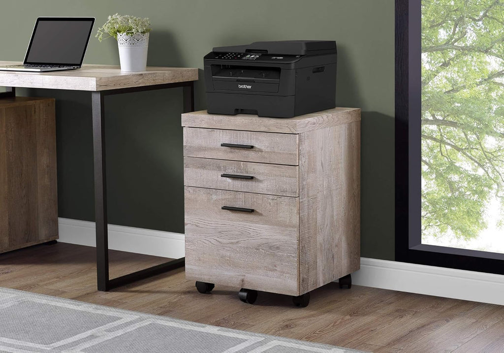 Grey 3 Drawer File Cabinet O72084