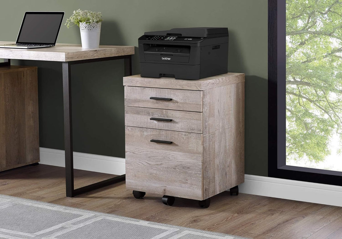 Grey 3 Drawer File Cabinet O72084