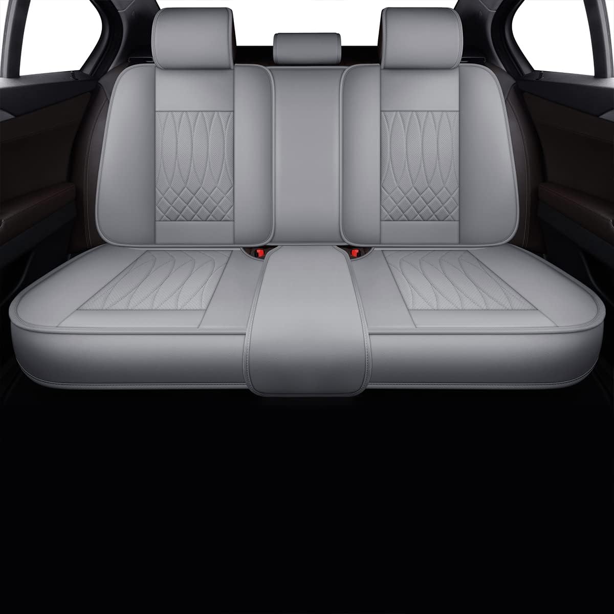 Black Leatherette Universal Full Set Seat Covers C123630