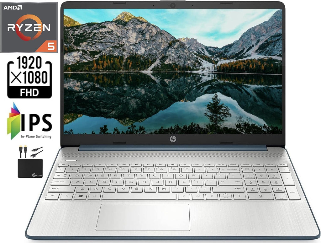 15.6'' FHD IPS Laptop Computer, AMD Hexa-Core Ryzen 5 5500U, 16GB RAM, 256GB PCIe SSD, Windows 11 B99872