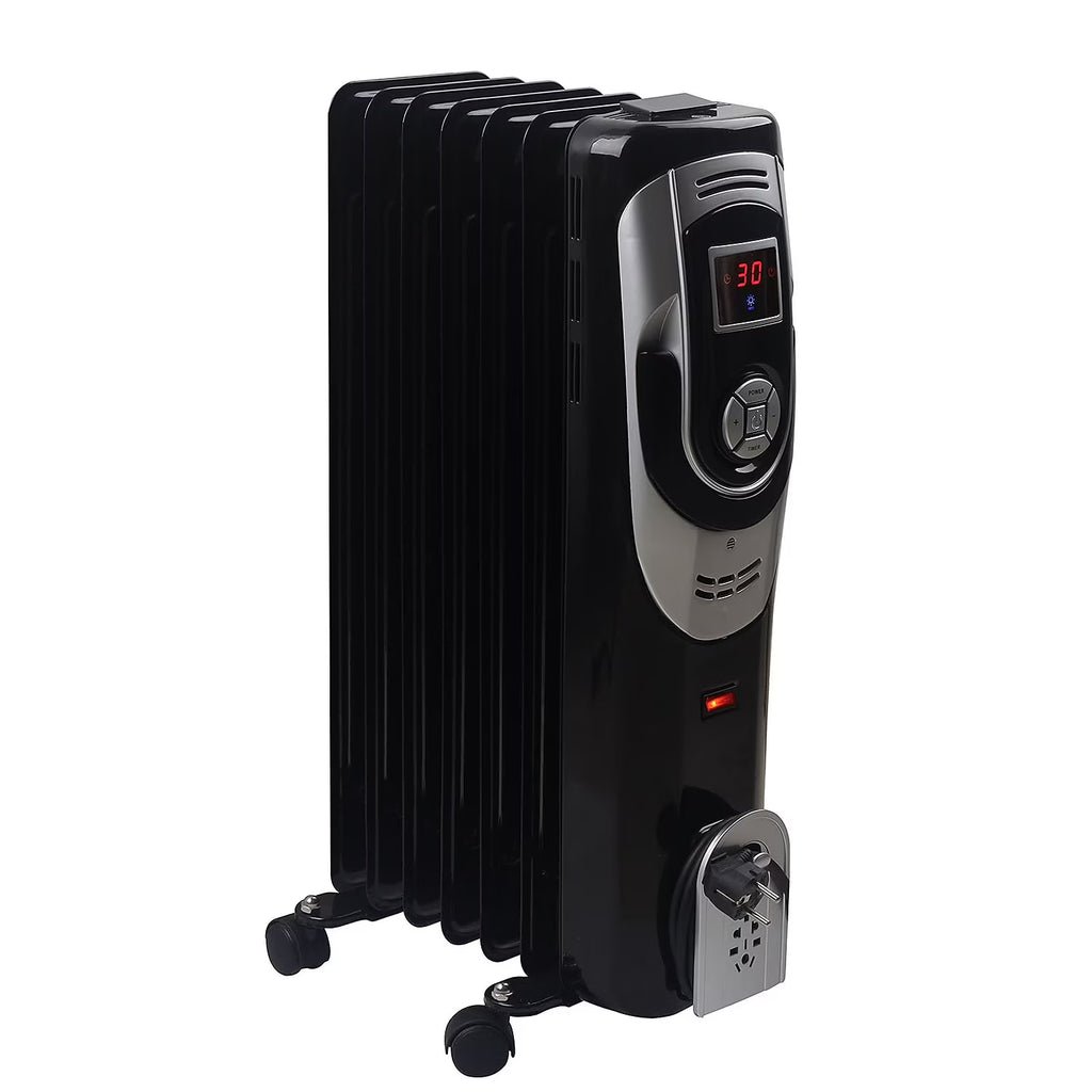 1500 Watt Portable Radiator Electric Heater Black F811187