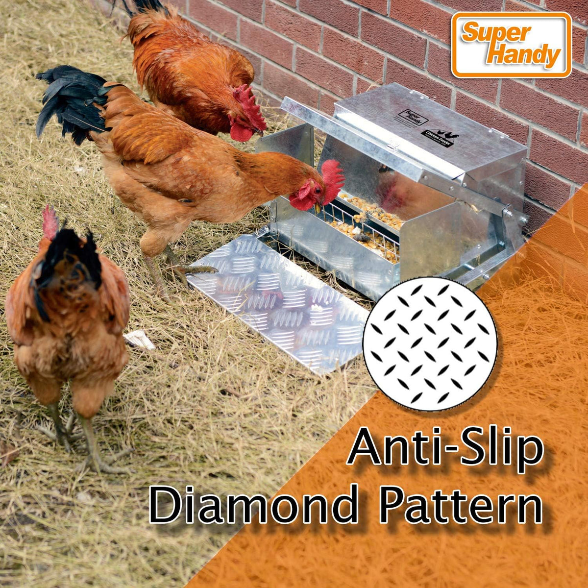 Chicken Feeder Automatic 20lbs Capacity Galvanized Steel B7191