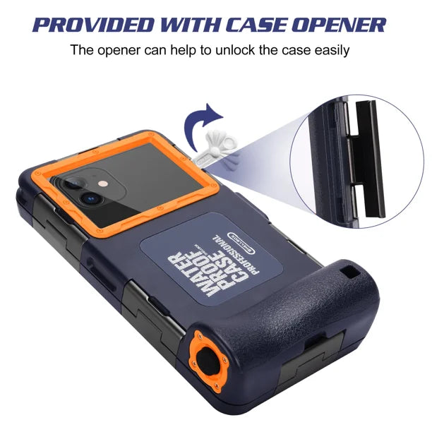 Waterproof Protective Case for Phones Up to 6.9 Inch with Lanyard R531