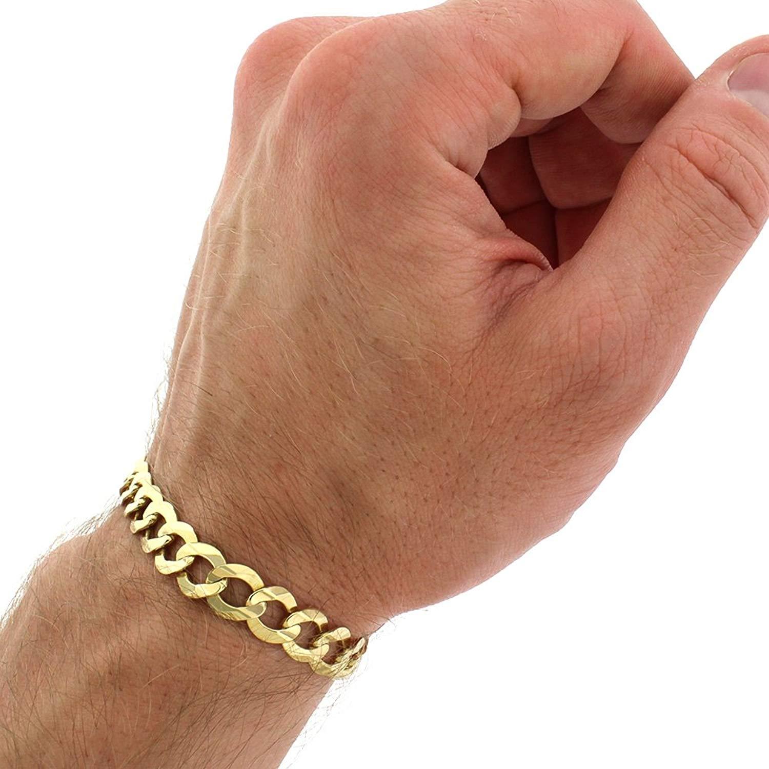10K Yellow Gold 8MM Solid Cuban Link Bracelet Chain 8.5" - 9" K88522