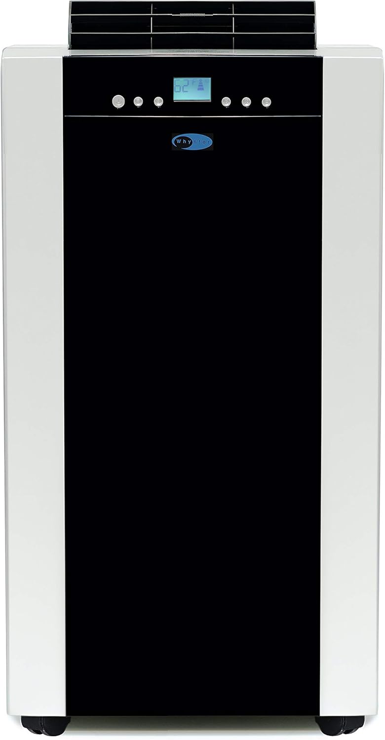 14,000 BTU Dual Hose Portable Air Conditioner with Activated Carbon Filter in Platinum and Black Q959828