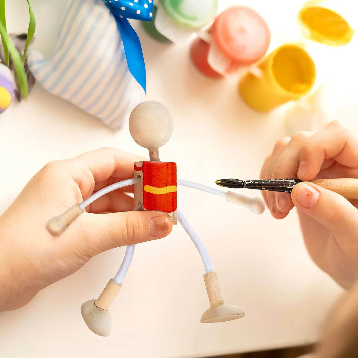 Unfinished Wooden Dolls Educational Craft Toys X6252
