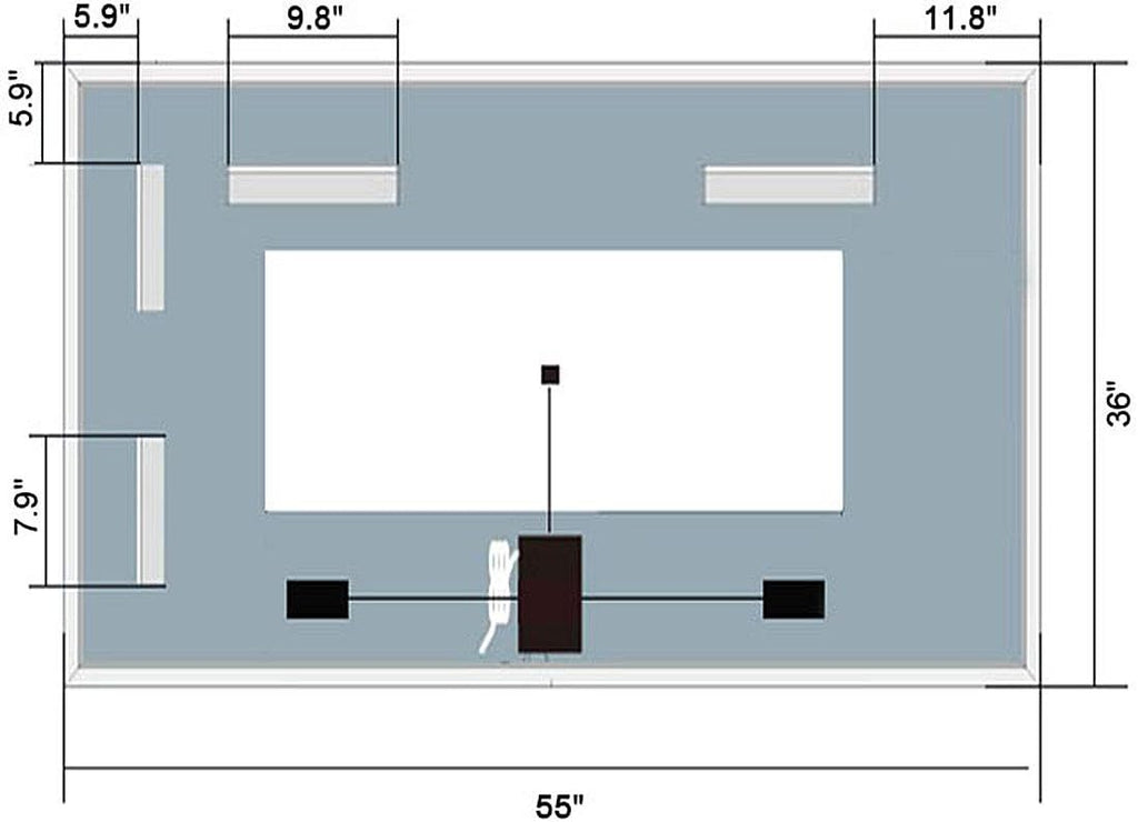 Dimmable Anti-Fog LED Bathroom Mirror with Bluetooth Function, Wall Mounted A688