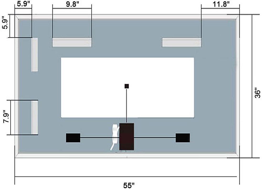 Dimmable Anti-Fog LED Bathroom Mirror with Bluetooth Function, Wall Mounted A688