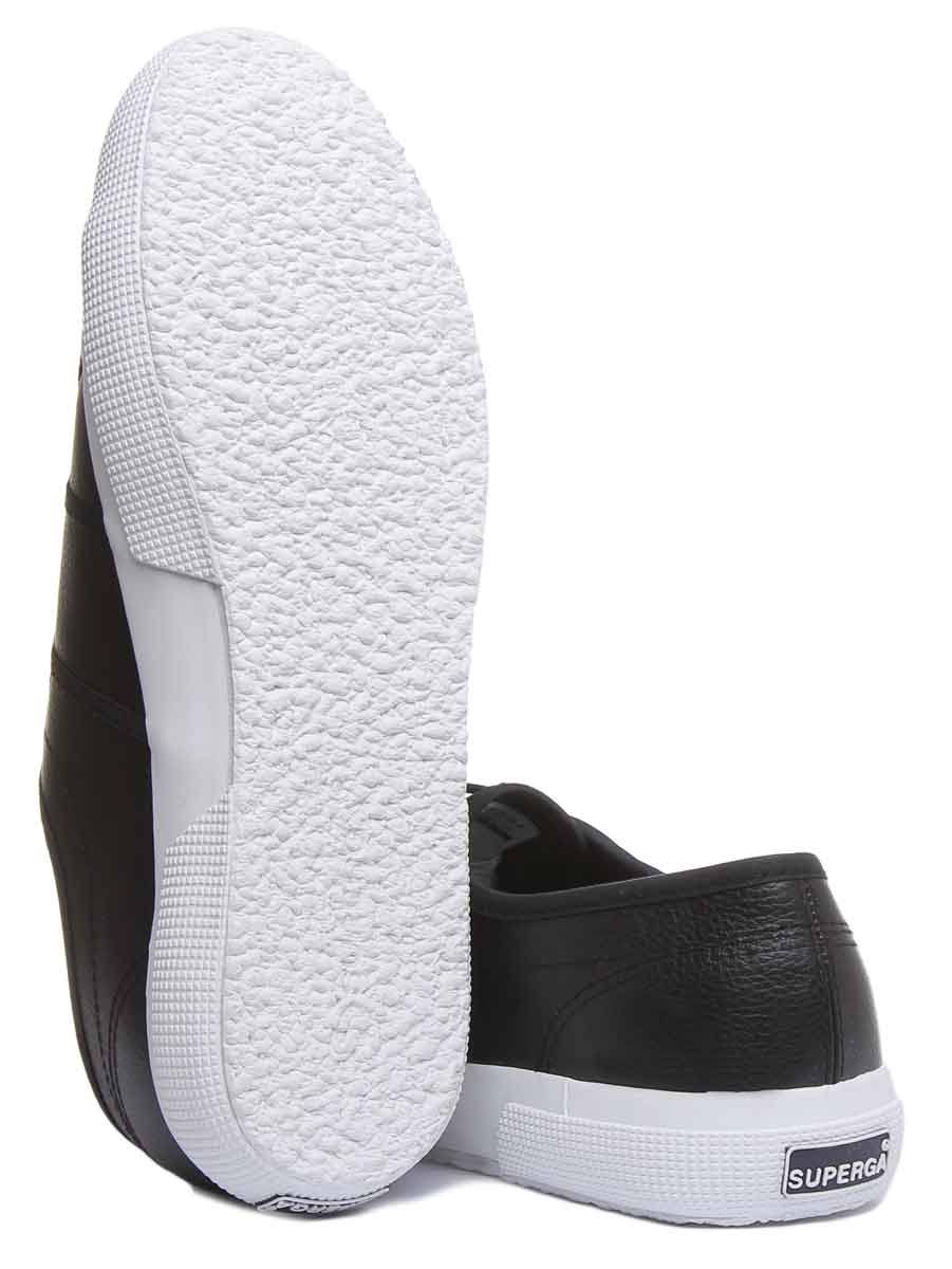 Black Leather Casual Trainers Z741518