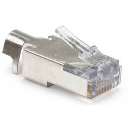 EZ-RJ45 Cat5 5e & 6 Shielded Connectors with External Ground, Pack of 50 K62207